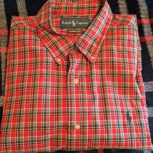 Ralph Lauren Men's Red Plaid Shirt